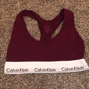 Calvin Klein maroon bralette